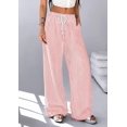 thumbnail image 6 of PRETTYGARDEN Striped Wide Leg Pants Women Loungewear with Pocket Baggy Palazzo with Drawstring, Regular Elastic Waist Bottom, Casual Outfits for School, Beach Vacation & Travel, 6 of 9
