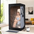 thumbnail image 2 of Costway Portable Steam Sauna Box, Extra-Large 35" x 35" x 71" Tent,Personal Home Spa Black, 2 of 10