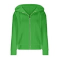 thumbnail image 4 of FRSASU Zip up Cardigan Sweatshirts for Women Long Sleeve Lightweight Solid Color Loose Casual Hoodies Fashion Jackets Mint Green, 4 of 4