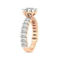 thumbnail image 4 of 1 Carat IGI Certified Oval Shape Lab Grown Diamond Engagement Ring | 14K Rose Gold | Lillian Eternity Oval Shape Side Lab Diamond Ring | FG-VS1-VS2 Quality Friendly Diamonds, 4 of 5