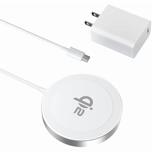 WEEKS Qi2 Wireless Charging Pad, Wireless Charger with 20W Power Adapter, Magnetic Wireless Charger Fast Charging for iPhone 16/15/14/13/12 Series, Airpods 2/3/Pro and More Qi-Enabled Devices