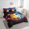 thumbnail image 3 of Manfei Magical Dragon 7-Piece Twin Bedding Sets,Magic Animal Bedding Comforter Set,Blue Yellow Breathable Sheet Sets,Microfiber Abstract Bedroom Decoration,Reversible, 3 of 7