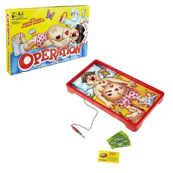 "Operation Classic Children's Family Game Board Game Doctor Operation Game Christmas Toys"
