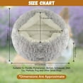 thumbnail image 6 of Round Dog Cave Bed - Self Warming Dog Bed, Pet Bed, Cat Bed, Pet House for Small Dogs Cats, Grey, 6 of 8