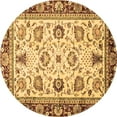 thumbnail image 1 of Ahgly Company Indoor Round Oriental Brown Traditional Area Rugs, 5' Round, 1 of 4