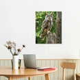 thumbnail image 3 of ONETECH Wild Animals Owl Poster Funny Wall Art Decor Poster Canvas Painting Pictures Great Horned Owl for Living Room Bedroom office Gift 16x20 in, 3 of 5