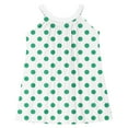 thumbnail image 6 of QTOCIO Toddler Girls Dresses, Baby Girl Summer Clothes, Kids Girls Cute Round Print Sleeveless Camisole Dress A Line Suspenders Wrinkle Dress, Green, 11 Years, 6 of 8