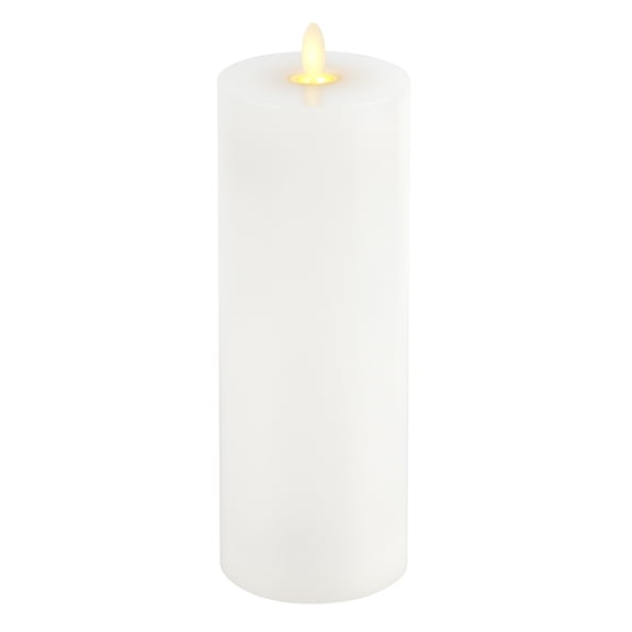 Ashland LED Pillar Candle - Moving Faux Flame - Unscented - White - 3" x 8" - 1-Pack