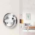 thumbnail image 2 of Cerradura de doble cara para el baño del hogar, accesorios de cerradura de puerta con manija de anillo de acero inoxidable 304 (plateado (con cerradura)), 2 of 8