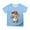 Sky Blue, variant on WOYY Toddler Girls Easter T-Shirt Cartoon Rabbit Printed Short Sleeve Round Neck Casual T Shirt