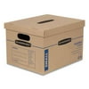 Bankers Box SmoothMove Classic Small Moving Boxes, 15l x 12w x 10h, Kraft/Blue, 10/Carton
