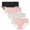 Black/Pink/White, variant on Women's 4 Pack Cotton Lace Coverage Seamless Brief Panty Underwear (M, Black/Pink/White)