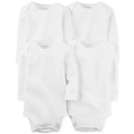 UPC: 0194135324848 | Carter s Baby Unisex 4-Pack L/S Bodysuits – White  18 Months (Infant)