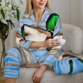 thumbnail image 6 of Sigee Mallard Duck Swimming In A River for Women’s Pajama Sets Long-Sleeved Pjs Sets for Women 2 piece Sleepwear-Medium, 6 of 7