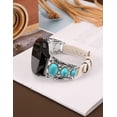 thumbnail image 4 of Wearlizer Compatible with Samsung Galaxy Watch 6/5/4 40mm 44mm, Watch 5 Pro 45mm, Watch 6 Classic, Watch 3 41mm Band for Women, Vintage Boho Leather Wristband, Western-Inspired Decorative Strap, 4 of 7