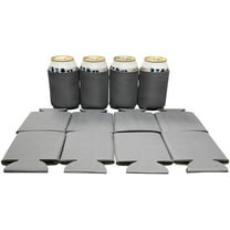 KP KOOL PRODUCTS Blank Beer Can Cooler Sleeves, Plain Bulk Collapsible Soda Cover Coolies Pack of 25, DIY Personalized Sublimation Sleeves for All Kind of Occasions and Parties