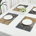 thumbnail image 7 of Unique Bargains Set of 6 Placemats for Dining Table Decor Wipeable Table Mat Brown, 7 of 7
