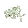 thumbnail image 1 of veasfak 12x Fermoir à Mousqueton Embouts de Cordon Pliables Embout de Fermoir Connecteur Blanc, 1 of 6