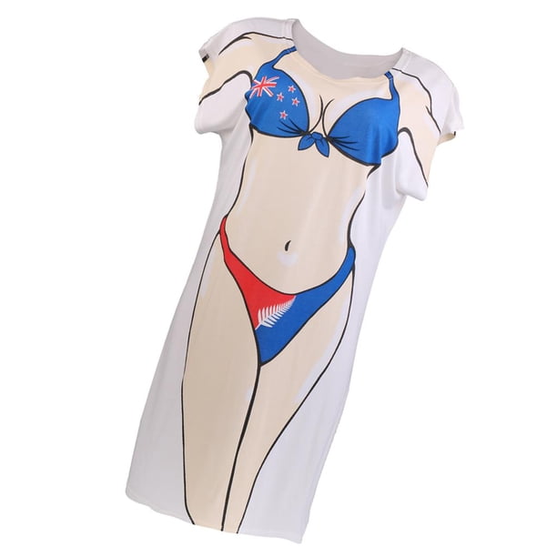 Bikini Divertido Sunnimix Vestido de mujer Vestido de fiesta en la playa traje de baño azul