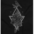 thumbnail image 2 of Bird Triangle Rose Floral Spiritual Women's Long Sleeve T Shirt Brisco Brands S, 2 of 6