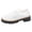 White, variant on Rokment Women's Glitter Rhinestones Platform Walking Shoes Comfortable Slip on Socks Chunky Mid Heel Oxfords Casual Dress Fashion Sneakers Black Size 5.5
