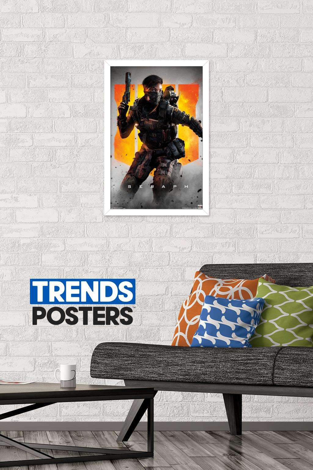 Call of Duty: Black Ops 4 - Seraph Key Art Wall Poster, 14.725" x 22.375", Framed