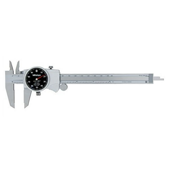 Mitutoyo 505-742-56 D6"TX-6 Dial Caliper, Black Face, 0.1"/Rev, 0"-6", 0.001"