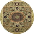 thumbnail image 1 of Ahgly Company Indoor Round Abstract Saddle Brown Abstract Area Rugs, 3' Round, 1 of 6