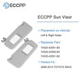 thumbnail image 4 of ECCPP Gray Sun Visor Pair Left and Right fit for 2006 2007 2008 2009 2010 2011 2012 2013 for Toyota RAV4 Automobile Windshield Visor with Sunroof Vanity Light, 4 of 5