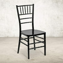 YYEAN Mahogany Resin Stacking Chiavari Chair 18.5"D x 15.75"W x 36.5"H-Black