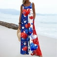 thumbnail image 6 of Hvot&aat 4th of July Romper For Women Independence Day Print Loose Buttoned Jumpsuit American Flag Wide Leg Overall with Pockets, 6 of 7