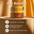 thumbnail image 3 of Edge Lux Edge Gro+ Real 24K Gold Repairing Edge Control Gel with Castor Oil, Biotin, Miracle Mineral, and Pearl Powder - Strengthening Hair Gel for All Hair Types, 3.53 Ounce, 3 of 10