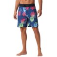 thumbnail image 5 of INSPIRE CHIC Men's Tropical Vocation Elastic Waist Drawstring Hawaiian Print Athletic Swim Trunks 28 Dark Blue, 5 of 6