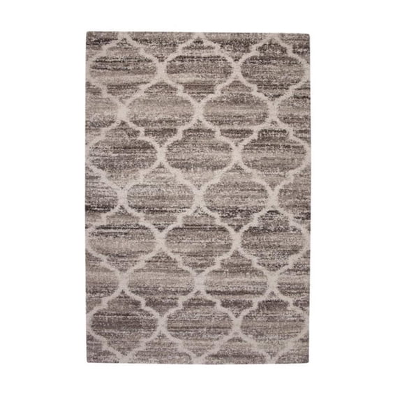 Abacasa Granada Trellis Ivory-Tan-Brown 5x8 Area Rug