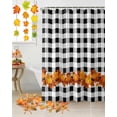thumbnail image 3 of Thanksgiving Shower Curtain Set ，Waterproof Fabric Shower Curtains Pumpkin Maple Leaf Shower Curtains for Bathroom,Bathroom Decor 48"x72", 3 of 7