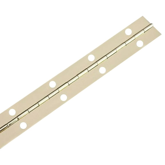 6 ft Steel Piano Hinge, Nickel Finish, 1-1/2" Width, Installs with #5 Screws
