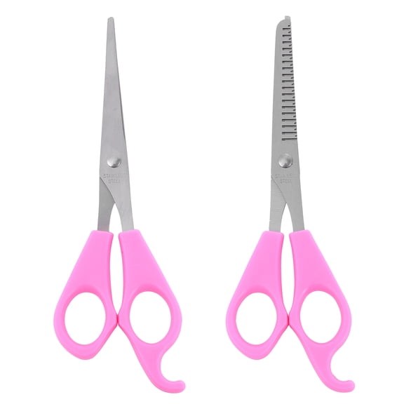 Toyvian trimming scissors for hair hairstyling Pink 2Pcs