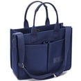 thumbnail image 1 of Bolso de lona grande ZHMO para mujer azul con bolsillos, 1 of 8