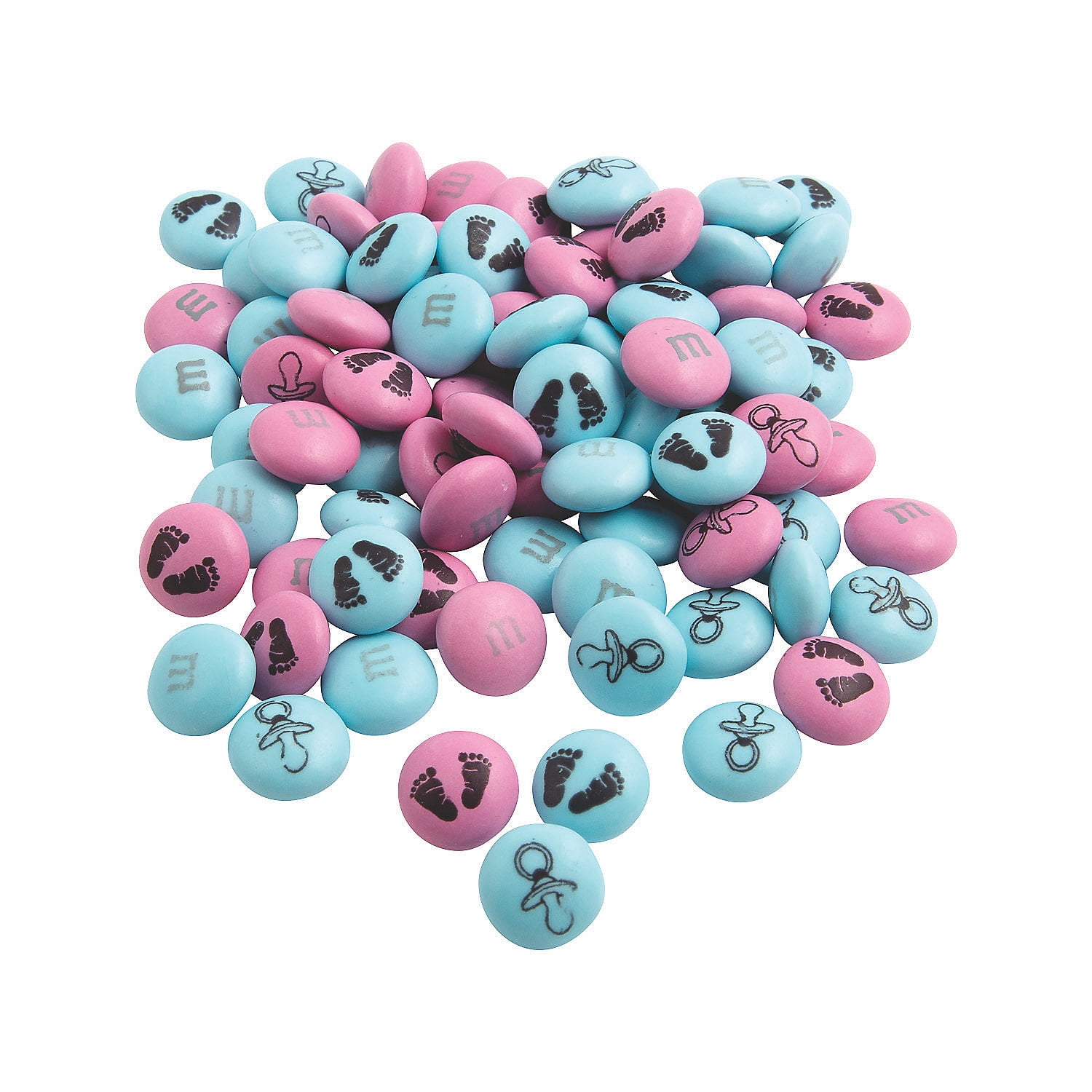 Fun Express - M&m Baby Shower Bulk Blend for Baby - Edibles - Chocolate - Branded Chocolate ...