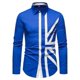 thumbnail image 1 of Camisa informal de rayas a cuadros para hombre, con solapas abotonadas, suave y cómoda, deportiva, de talla grande, 1 of 6