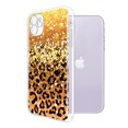 thumbnail image 2 of FINCIBO Soft TPU Clear Case Slim Cover for Apple iPhone 11 6.1" 2019 (NOT FIT iPhone 11 Pro 5.8 inch or Apple iPhone Pro Max 6.5 inch), Gold Glitter Sparkle With Black Yellow Glitter Leopard, 2 of 3