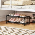 thumbnail image 4 of Pretxorve Shoe Rack Shoe Rack Storage Organizer with 2 Tiers Metal Shelves for Bedroom Closets Entry Dorm Room, 4 of 5