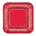 thumbnail image 2 of Party Central Club Pack of 96 Red and White Disposable Paisley Bandana Paper Party Banquet Dessert, 2 of 2