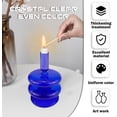 thumbnail image 4 of ABCISI Taper Candle Holders, Glass Candle Stick Holder Modern Candle Holders for Tapered Candlesticks Wedding Reception Centerpieces Christmas (Dark Blue), 4 of 14