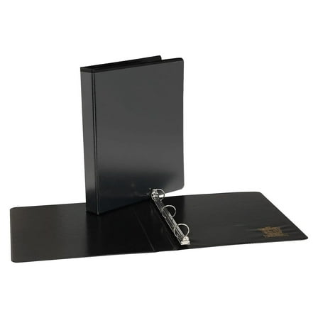 Staples 358167 CintBllTer .5-Inch Round 3-Ring View Binder Black (21683)