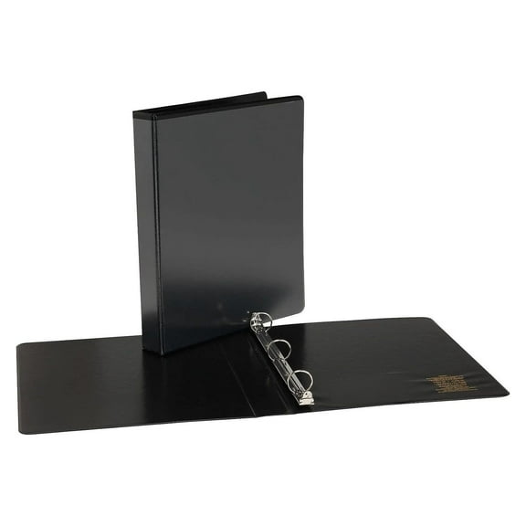 Staples 358167 CintBllTer .5-Inch Round 3-Ring View Binder Black (21683)