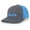 Charoal/Neon Blue, variant on Mountain Scenery Howling Wolf Outdoors Forest Embroidered Mesh Back Trucker Hat, Camo/Orange