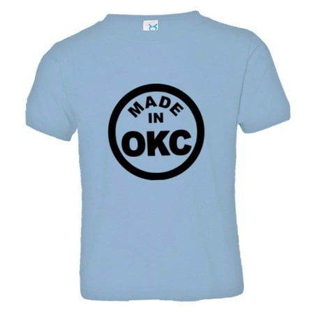 

PleaseMeTees™ Toddler From Born Made In Oklahoma City OK Logo Label Tee