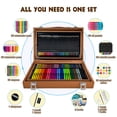 thumbnail image 6 of KINSPORY 180 Pack Deluxe Wooden Drawing Painting Coloring Kit, Art Set Creative Gift Box for Adults Artists Beginners Kids, 6 of 7