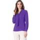 thumbnail image 3 of INSPIRAR CHIC Blusas de Manga Larga para Mujeres Chifón Plisado con Cuello de Lazo Camisa de Oficina 2XL Púrpura, 3 of 7